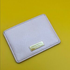 Henri Bendel pink Card Holder with gold accent